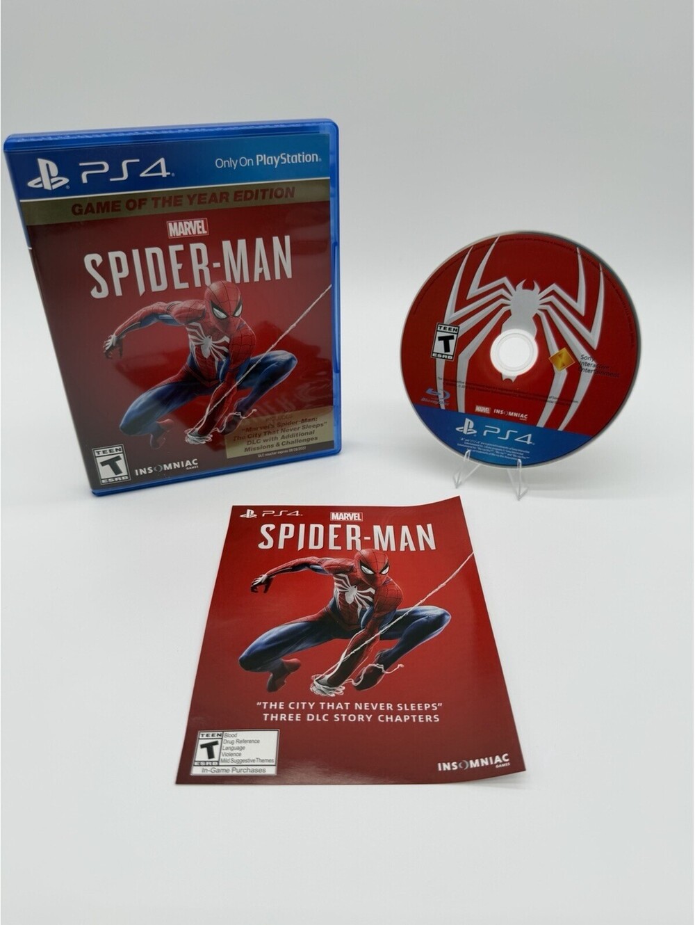 Sony PlayStation 4 PS4 - Marvel Spider-Man - Game of the Year Edition - Tested